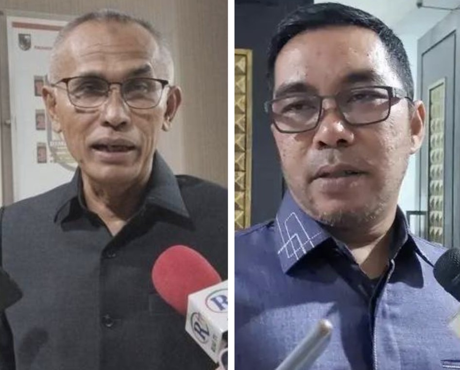 Roni Pasla (kanan) gantikan Ir Nofrizal sebagai Ketua Fraksi PAN DPRD Pekanbaru (foto/ist)